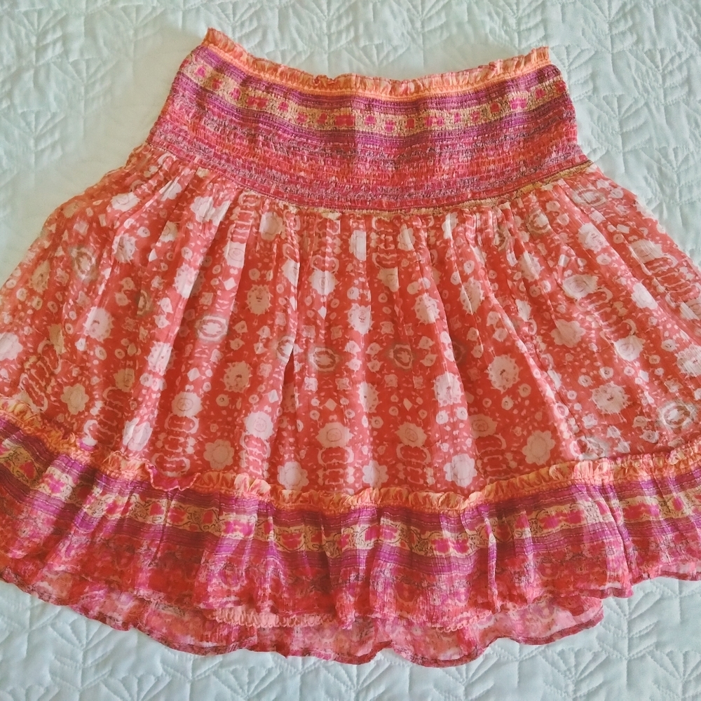 Anthropologie mini skirt boho